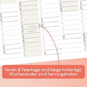 Calendario escolar personalizado 2026/27 con días festivos y pegatinas coloridas – Calendario de pared grande con días festivos, vacaciones y pegatinas imagen 3