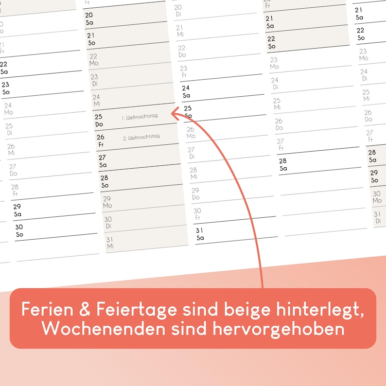 Calendario escolar personalizado 2026/27 con días festivos y pegatinas coloridas – Calendario de pared grande con días festivos, vacaciones y pegatinas imagen 3