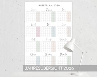 2026 Wall Calendar (German): Portrait Poster (PDF & JPG)
