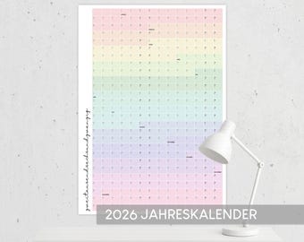 2026 Wall Calendar (German): Portrait Poster (PDF & JPG)