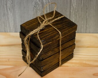 Handmade Reclaimed Wood Set of (6) Coasters