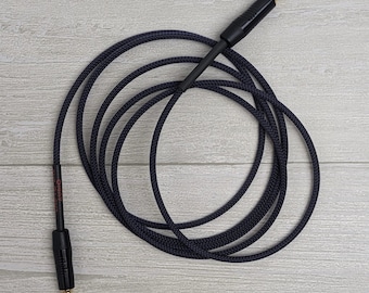 3.5mm TRS Auxiliary Audio Cable | Mogami Audio Cable, Gold Plated Connectors, Braided Sleeve | headphone, extension, right angle