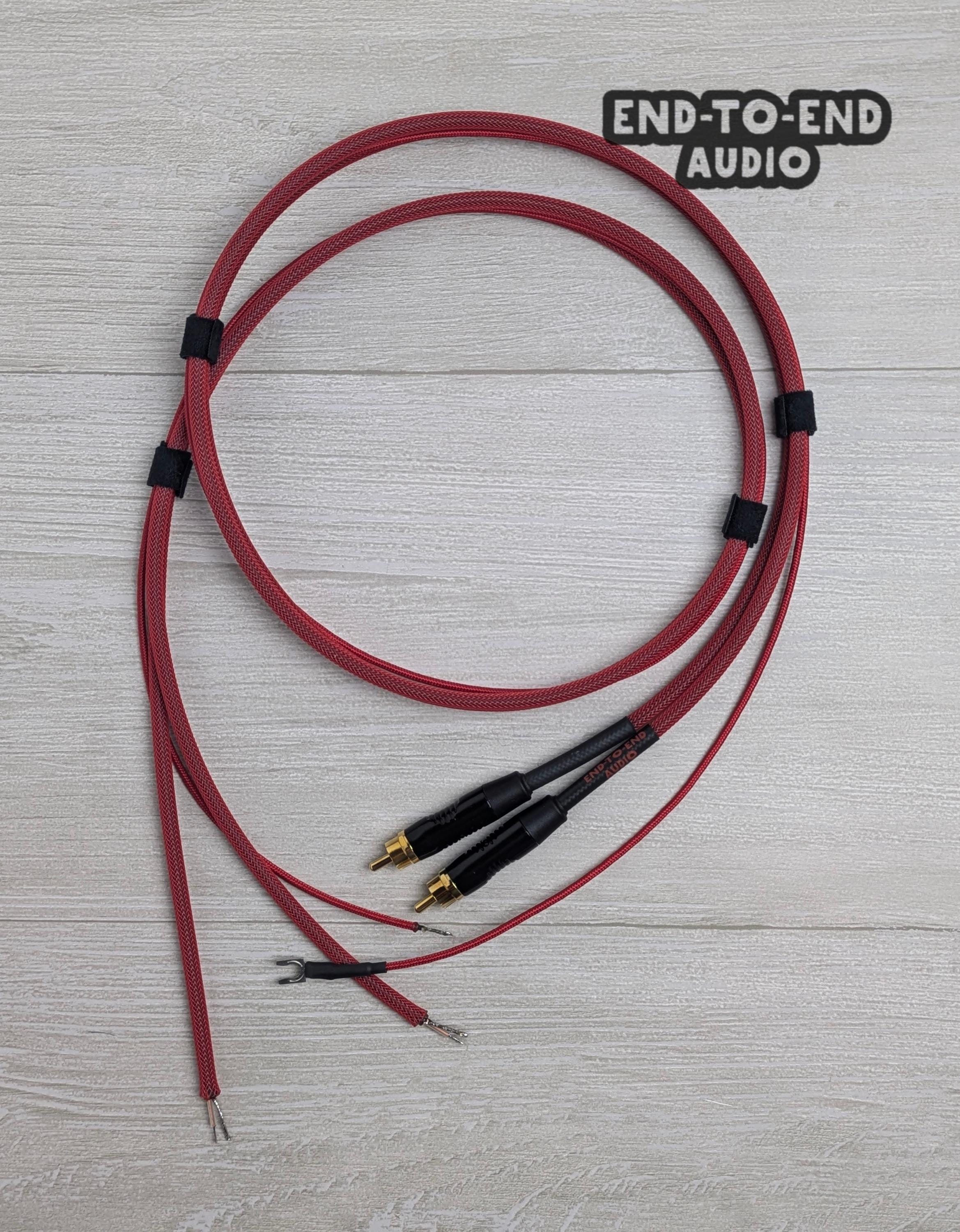 Câbles Phono Pour Platine Vinyle - Lot De 4 Fils Colorés (Rouge, Blanc, Bleu, Vert) - Conducteurs Plastique Flexibles - 7