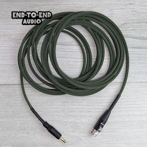 Tiny 3-pin XLR Headphone Cable | 3.5mm or 1/4" TRS, Mogami Audio Cable, Braided Sleeve | AKG, Beyerdynamic