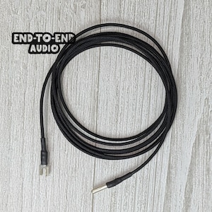 Technics Turntable Ground Wire | &#39;Bullet&#39; Style Plug to Spade, 18 AWG Wire, Paracord Sleeve | vintage phono replacement ground handmade