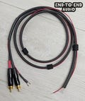 Unterminated Turntable Replacement Cable Set | Universal Fit | Mogami Cable, Gold RCA, Spade Ground Wire | repair restoration vintage phono