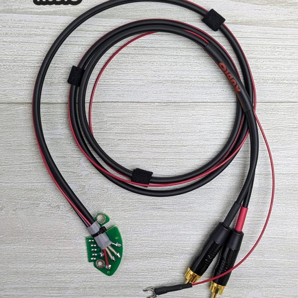 Technics RCA Replacement Cable Set | SL-1200 MK2, MK3, M3D, MK5, MK6, GlD, LTD | Ground Wire or Internal Ground | Mogami Audio Cable