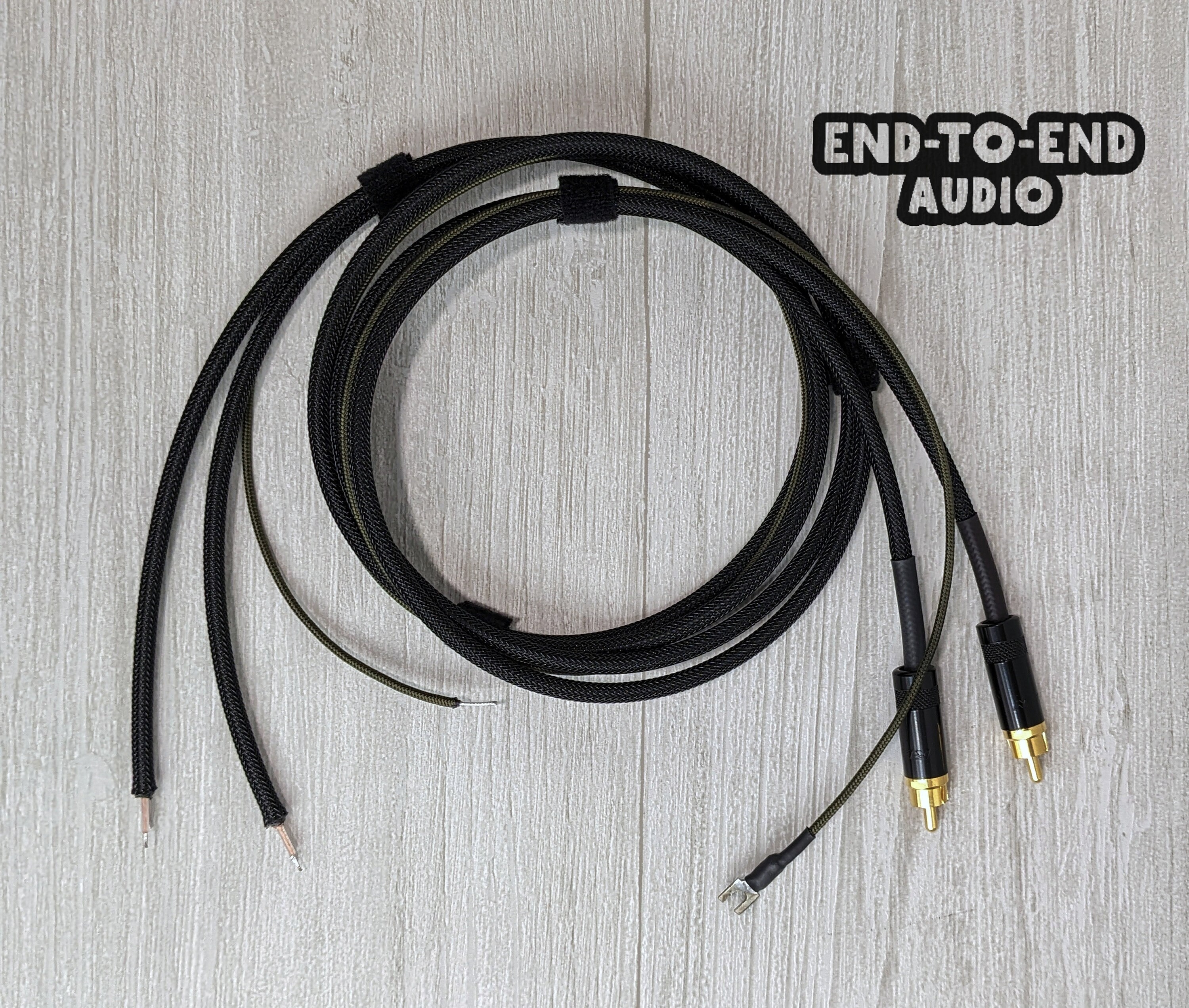 Hifi Solder to Turntable Cables, Mogami Cable, Gold RCA & Ground Wire