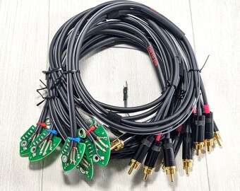 4 ft Technics SL-1200MK2, MK3, M3D, MK5, MK6 Turntable Replacement Cable Set RCA  Lot Mogami