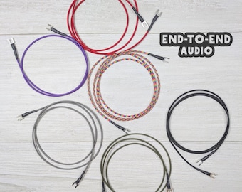 Turntable Ground Wire | 18 AWG Premium Wire w/ Spade & Paracord Sleeve | phono, handmade, custom audio, Pro-ject, Audio Technica, Rega, VPI