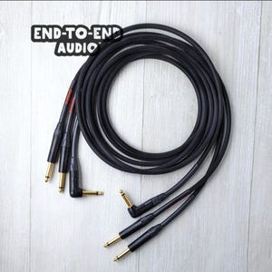 MOGAMI W2524 Guitar Instrument Cable | NEUTRIK 1/4&quot; Plugs, Nickel or Gold, Straight or Right Angle, Braided Sleeve | THE Industry Standard