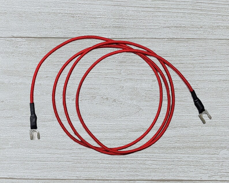 Turntable Ground Wire Premium Wire W/ Spade Paracord Sleeve Etsy