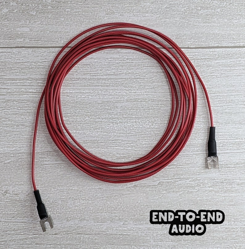Turntable Ground Wire Premium Copper Wire W/ Spade, Handmade, Phono, Hi