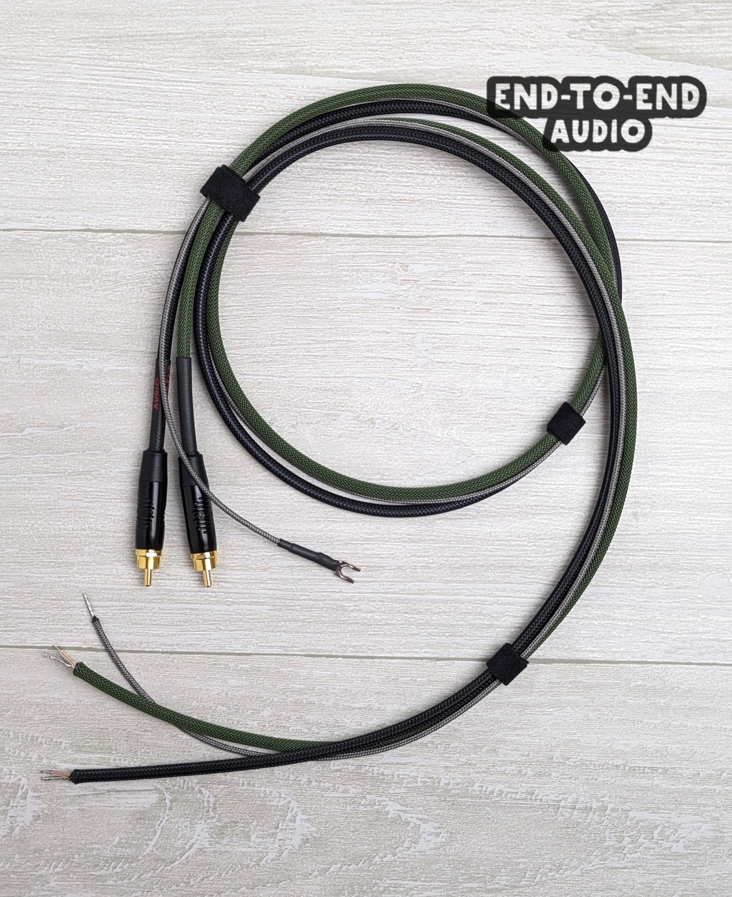 Câbles Phono Pour Platine Vinyle - Lot De 4 Fils Colorés (Rouge, Blanc, Bleu, Vert) - Conducteurs Plastique Flexibles