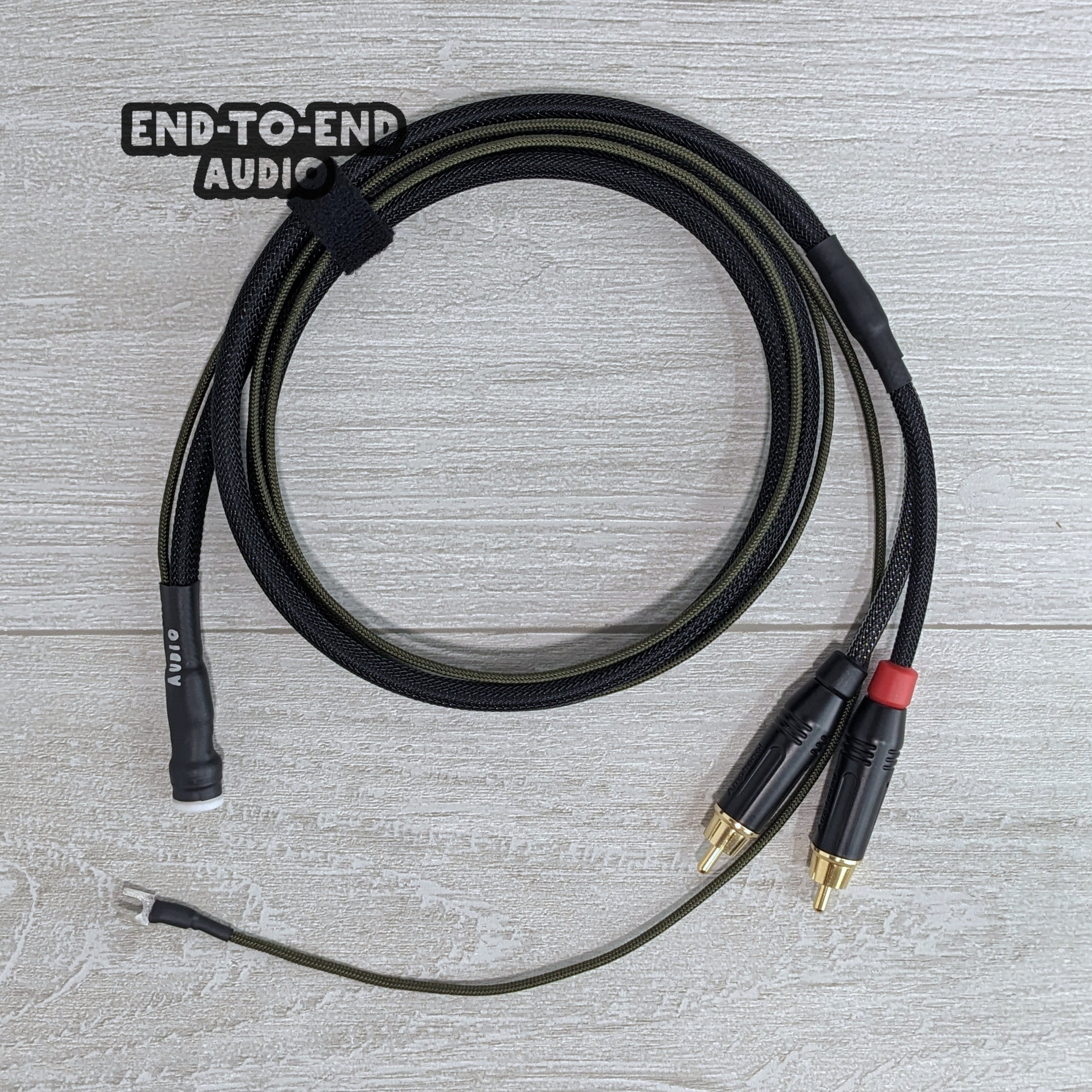 Hifi Turntable Tonearm Cable, Gold 5pin Din to Dual Gold RCA or XLR