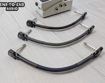 Shorty Guitar Pedal Patch Cable | Canare GS-6 | Neutrik 1/4" TS Pancake Plug | effect pedal, pedal board, interconnect