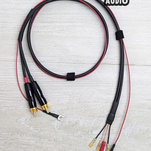 DUAL Turntable Replacement Cable | Mogami Audio Cable, Gold RCA, Ground Wire | handmade, phono, vintage, restoration, repair