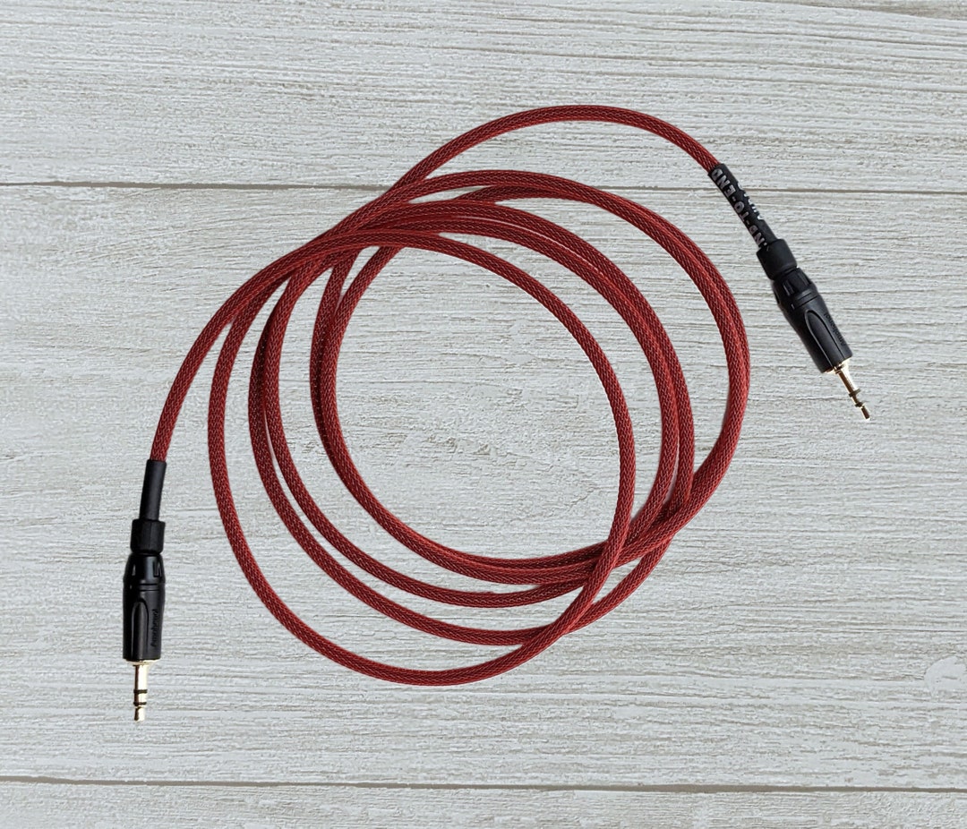 Auxiliary Aux Audio Cable, 3.5mm Gold TRS, Mogami Cable, Braided Sleeve, Headphone, Extension
