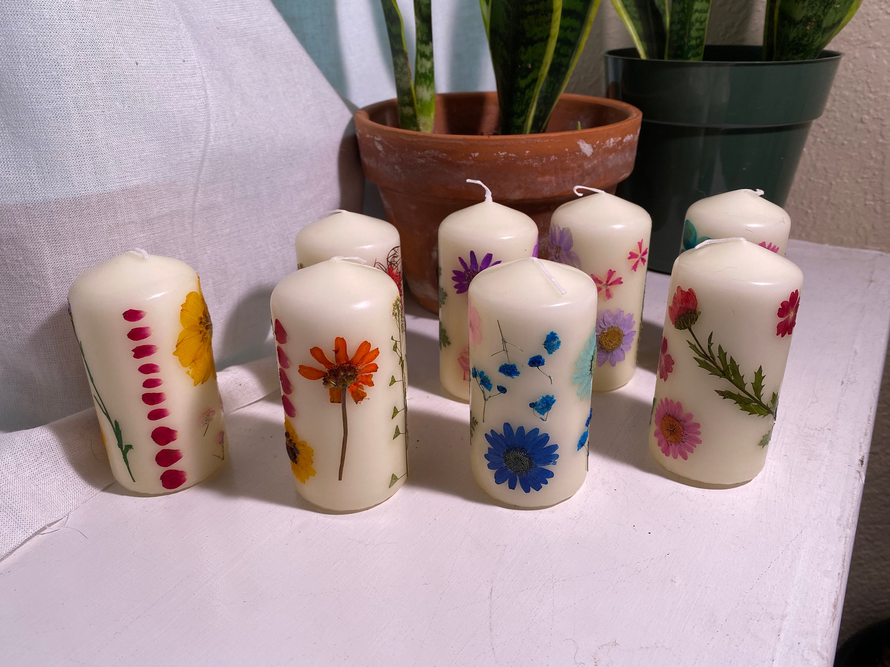 Handmade pillar candle Etsy