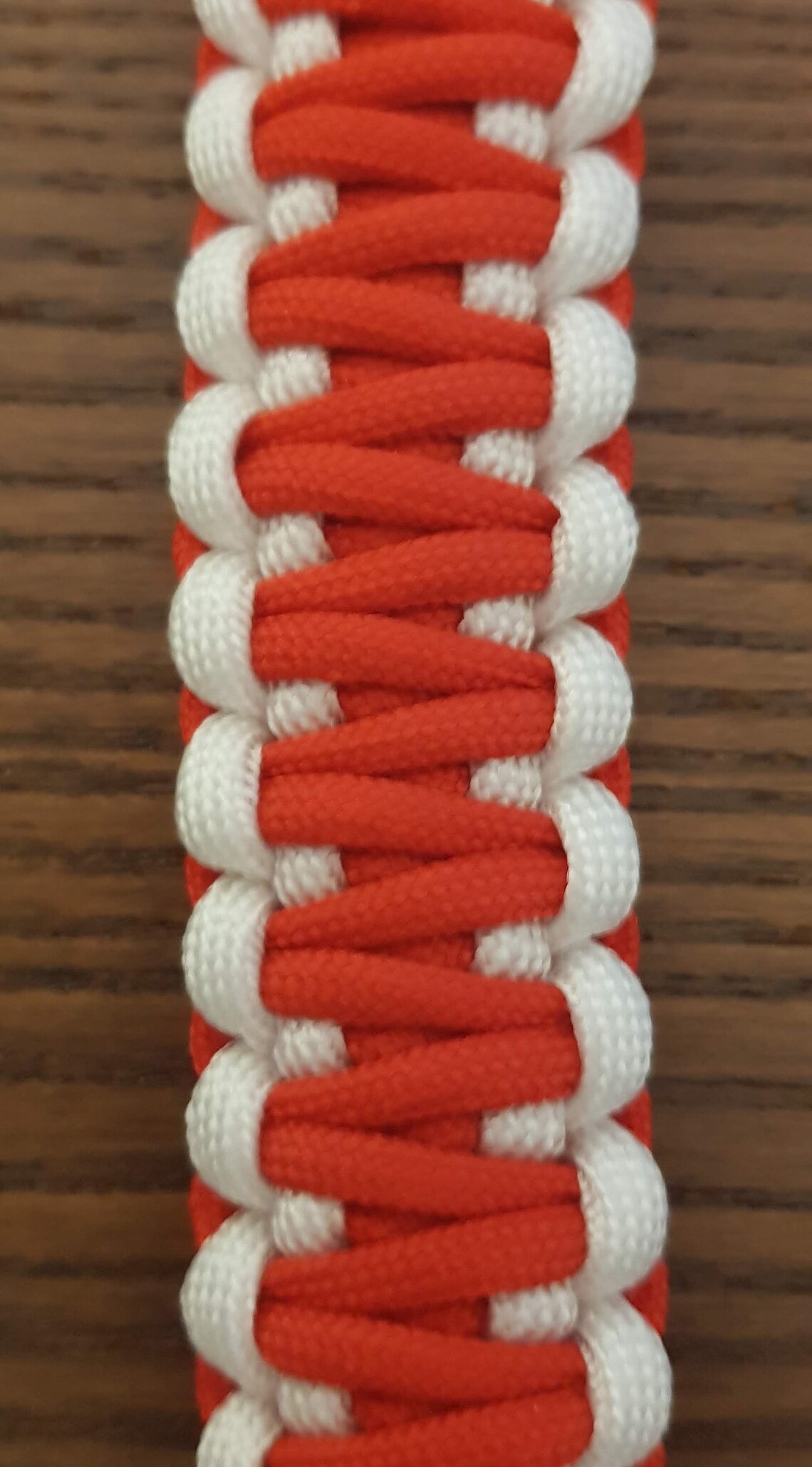 2 Colour Double Cobra Weave Paracord Keyring Etsy