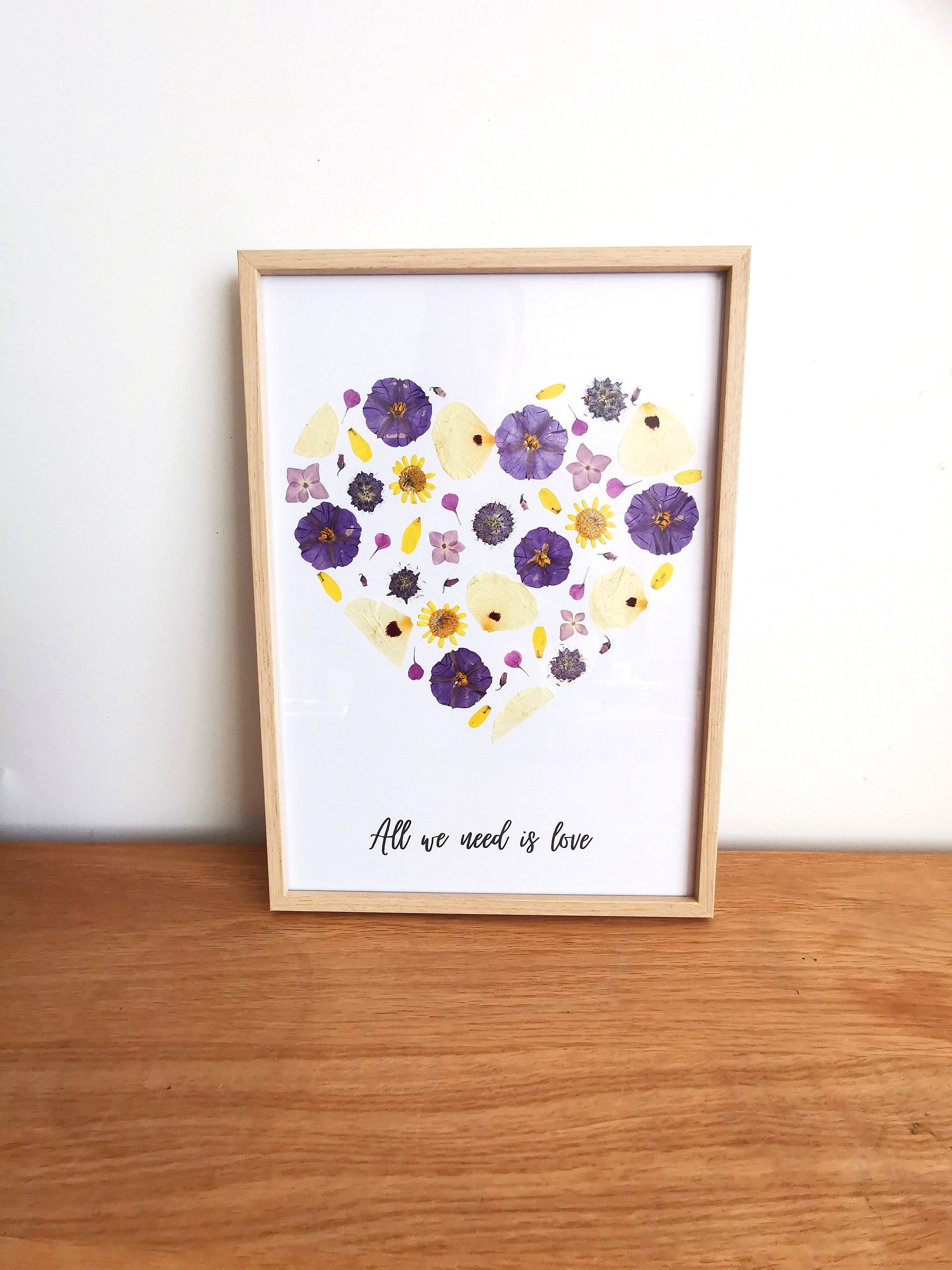 Herbier de Fleurs Pressées/Coeur Floral