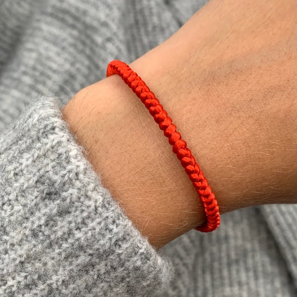 Tibetisches Glücksarmband für Frauen & Männer - Buddhistisches Armband - geflochtenes Freundschaftsarmband - Glücksbringer Geschenk Tibet