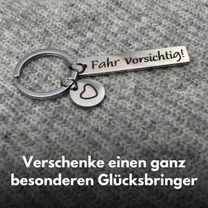 Keychain Drive carefully Silver Lucky Charm Car Gift Guardian Angel Pendant Driving License Gift Girlfriend image 3