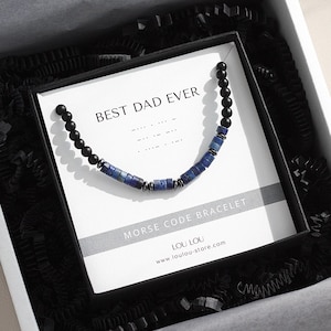 Morsecode-armband: 'Beste vader ooit' verborgen boodschap | Natuurlijke edelstenen