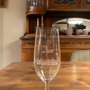 Biertulpe Bierglas mit Wunschtext personalisiert Wunschgravur