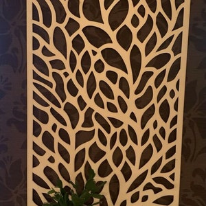 Wooden wall decoration pattern privacy screen room divider panel