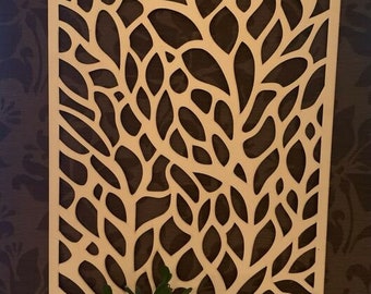 Panneau de séparation de pièce de mur d'intimité de modèle décoratif de mur en bois