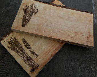 Wooden cutting board with engraving, small cutting board, small board