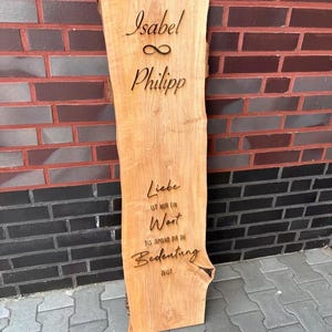 Wooden plank wedding wedding gift decoration gift love image 5