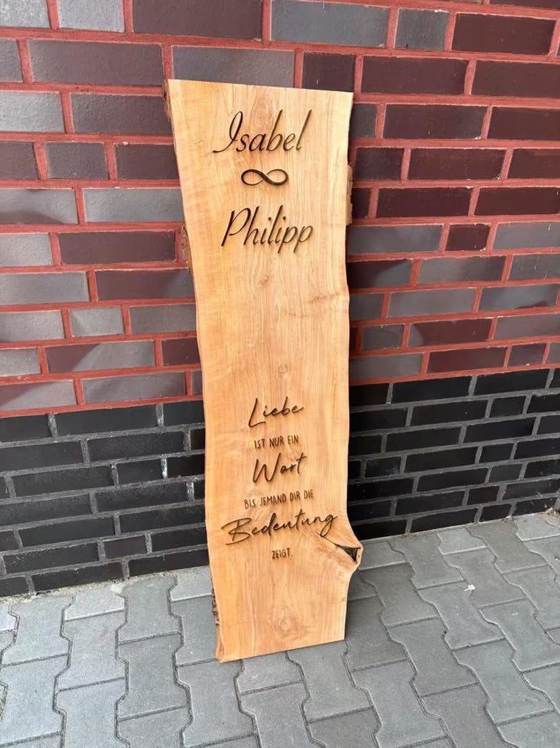 Wooden plank wedding wedding gift decoration gift love image 5