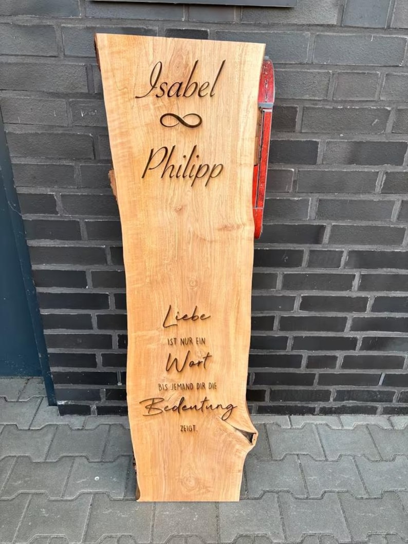 Wooden plank wedding wedding gift decoration gift love image 4