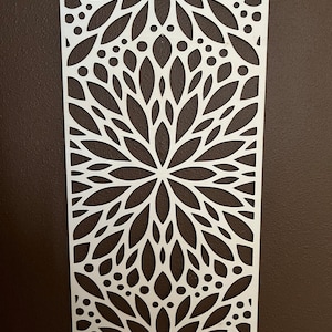 Holzwand Deko Muster Sichtschutzwand Raumteiler Paneel Wildblume