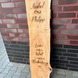 Wooden plank wedding wedding gift decoration gift love image 3