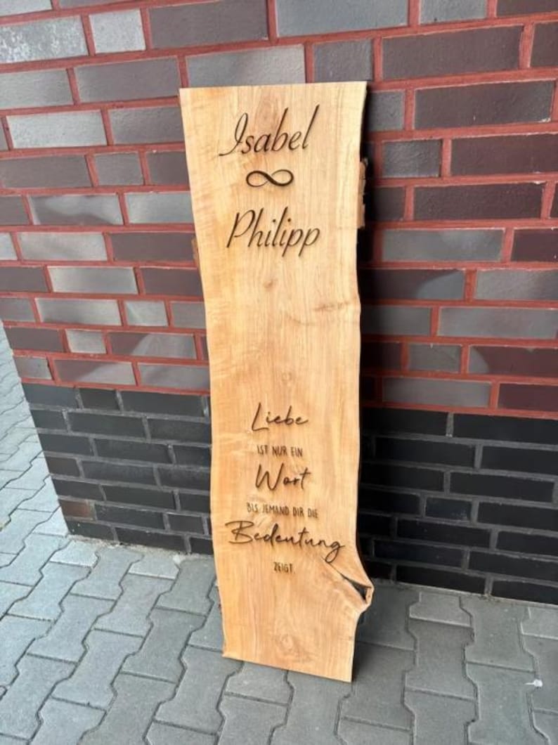 Wooden plank wedding wedding gift decoration gift love image 3
