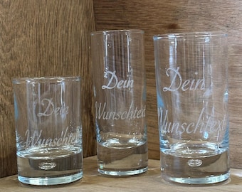 Schnapsglas Shotglas mit Wunschtext personalisiert Wunschgravur
