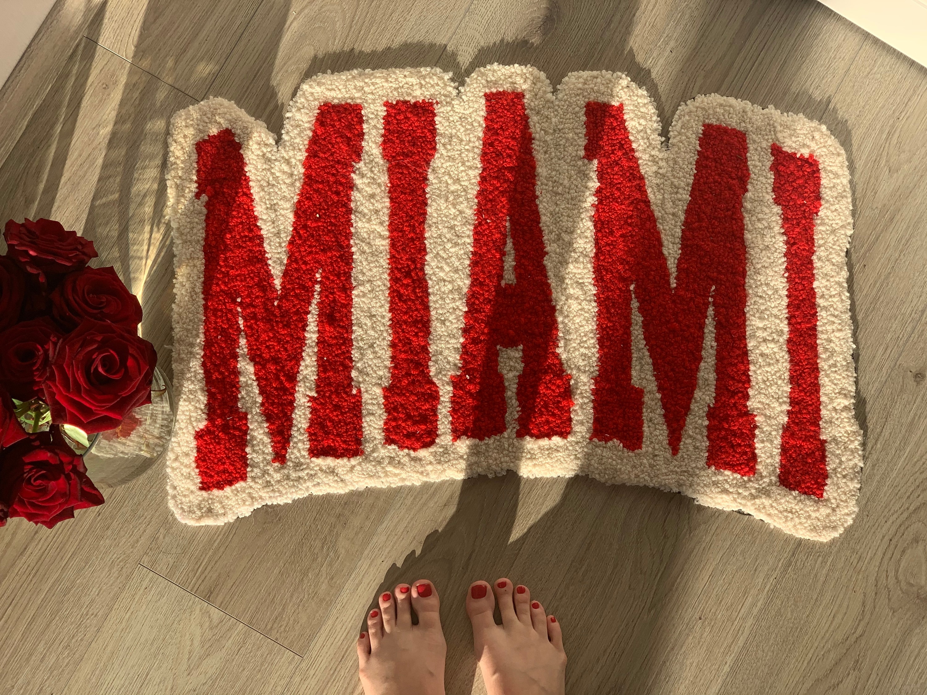 Handmade tufted custom rug Miami Etsy