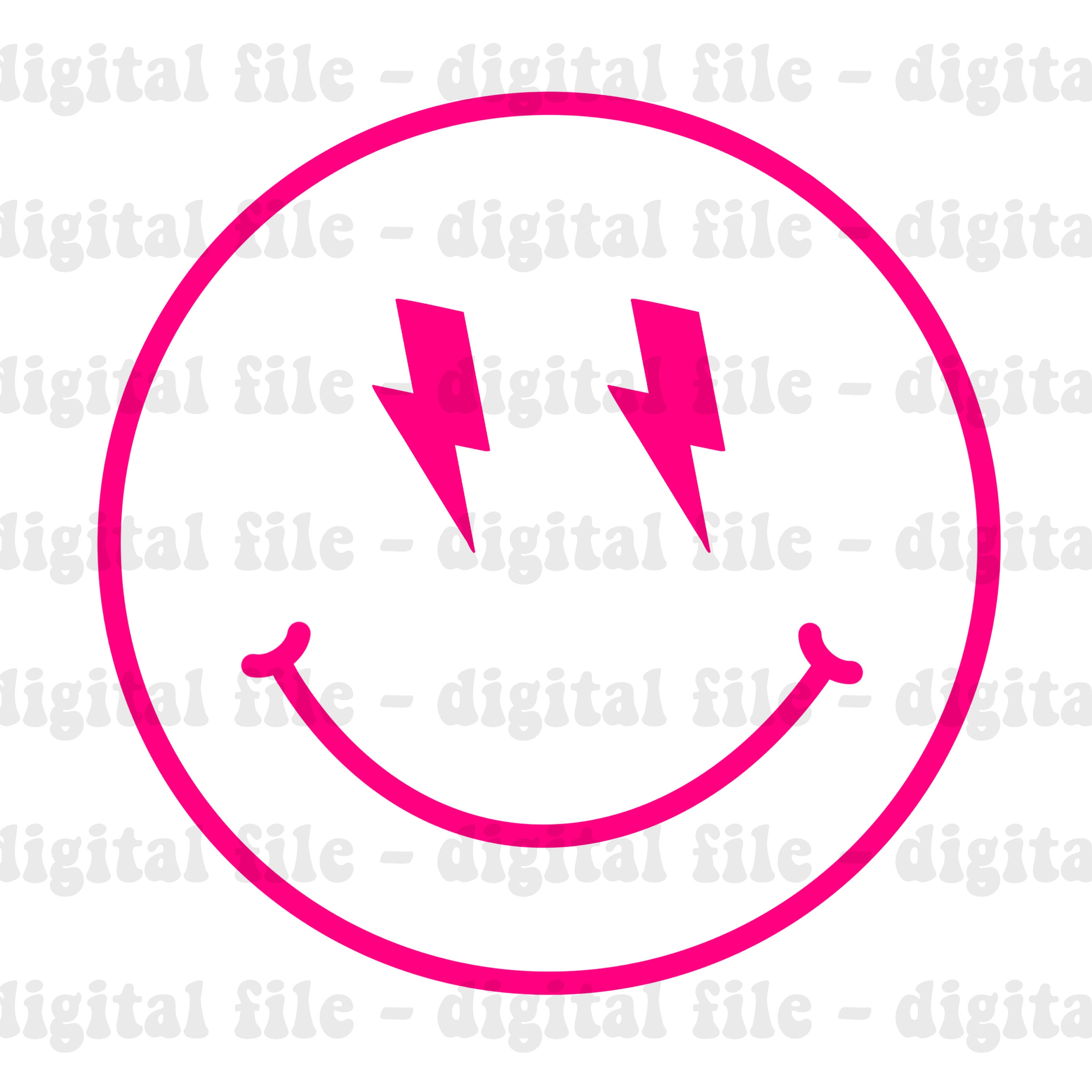 Smiley Face Lightning Bolt PNG Svg Quote Png Positive Png - Etsy