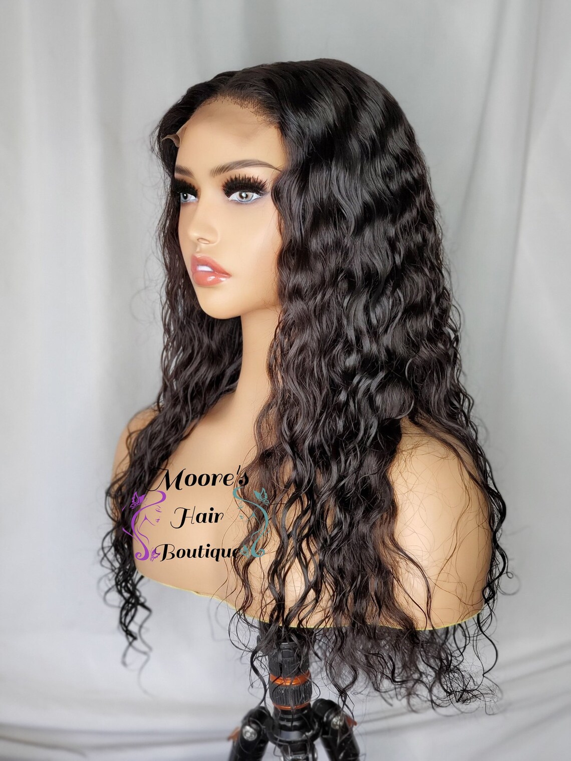 Human Hair Wig Esmeralda 25 Long Medium Cap | Etsy
