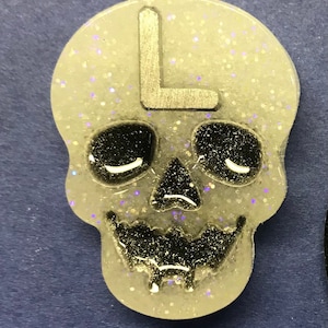 Skull shaped X-ray markers - Radiology markers- Personalize with lead letters- Customizable with many different color/glitter combinations
