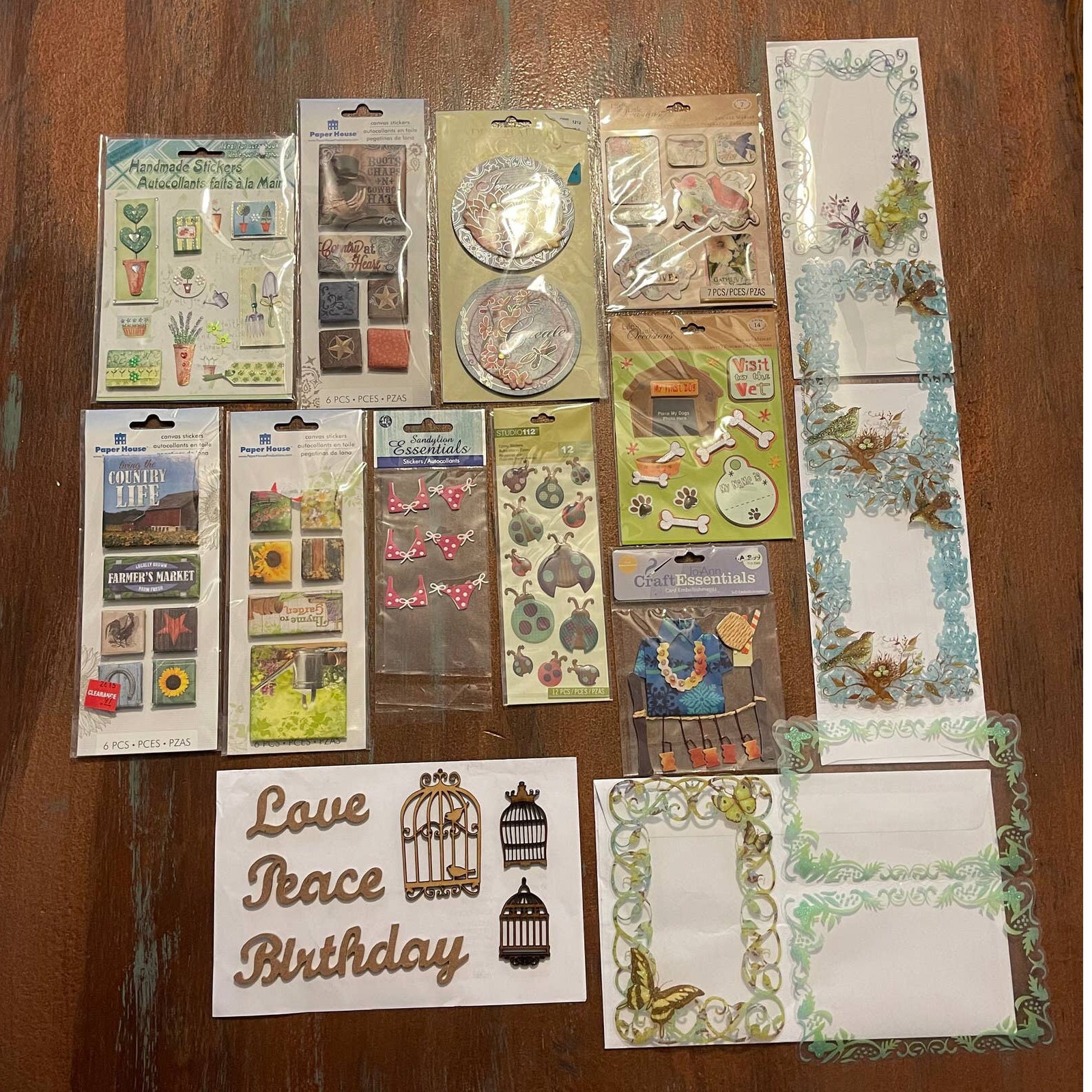 Scrapbooking Stickers Embellishment Craft Lot Etsy