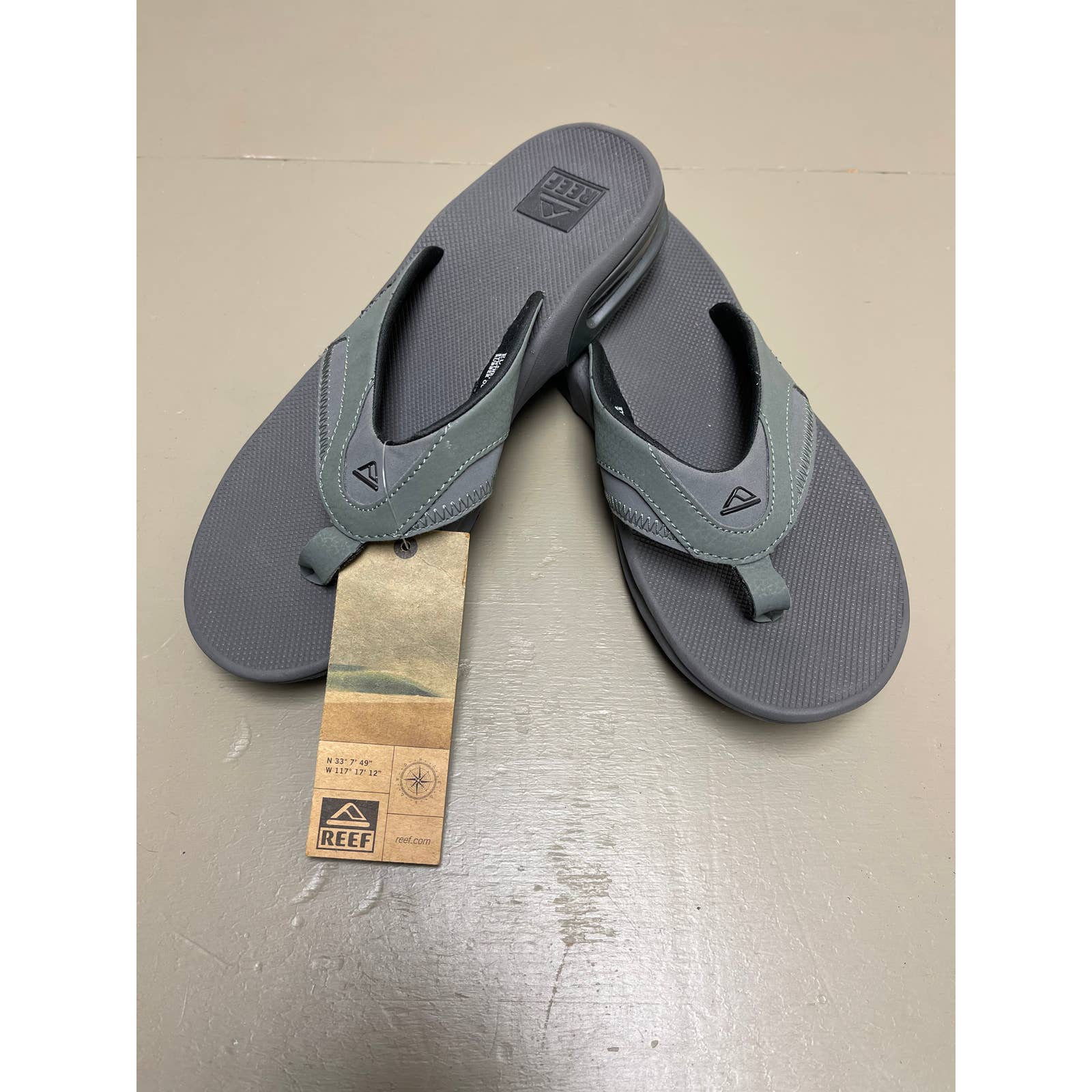 Reef Men's Fanning Bottle Opener Sandal Flip Flops Gray Sz | Etsy