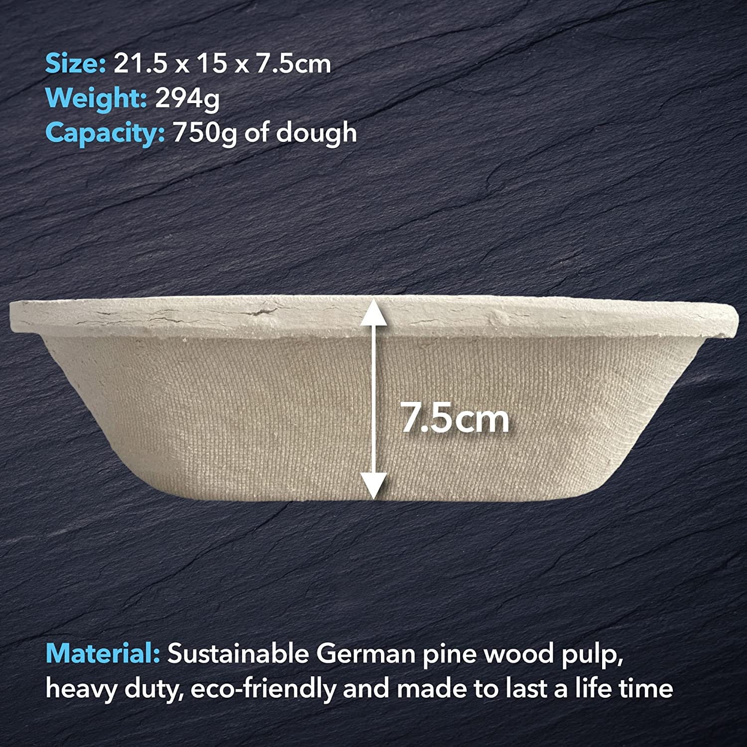 1 Oval Spiral Bread Proofing Basket Wood Pulp Eco Etsy UK