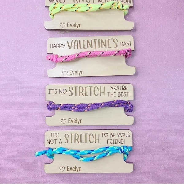 Friendship Bracelet - Class Valentines - Non Candy Valentines - Candy Free Valentines - Kids Valentines - Personalized - PreK