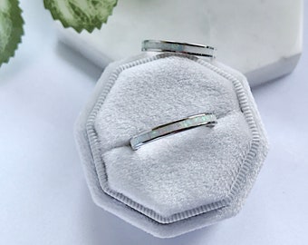 White Opal Ring - Opal Ring - Sterling Silver Ring - Stacking  Ring - Thumb Ring - Gift for Women