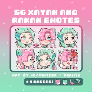 Star Guardian Xayah and Rakan Emotes - LIGHT+DARK versions
