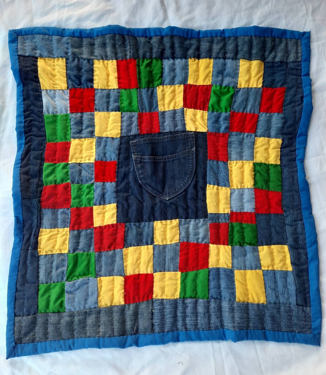 Handsewn Quilt Handstitched Quilt Wall Art Quilted Throw Etsy